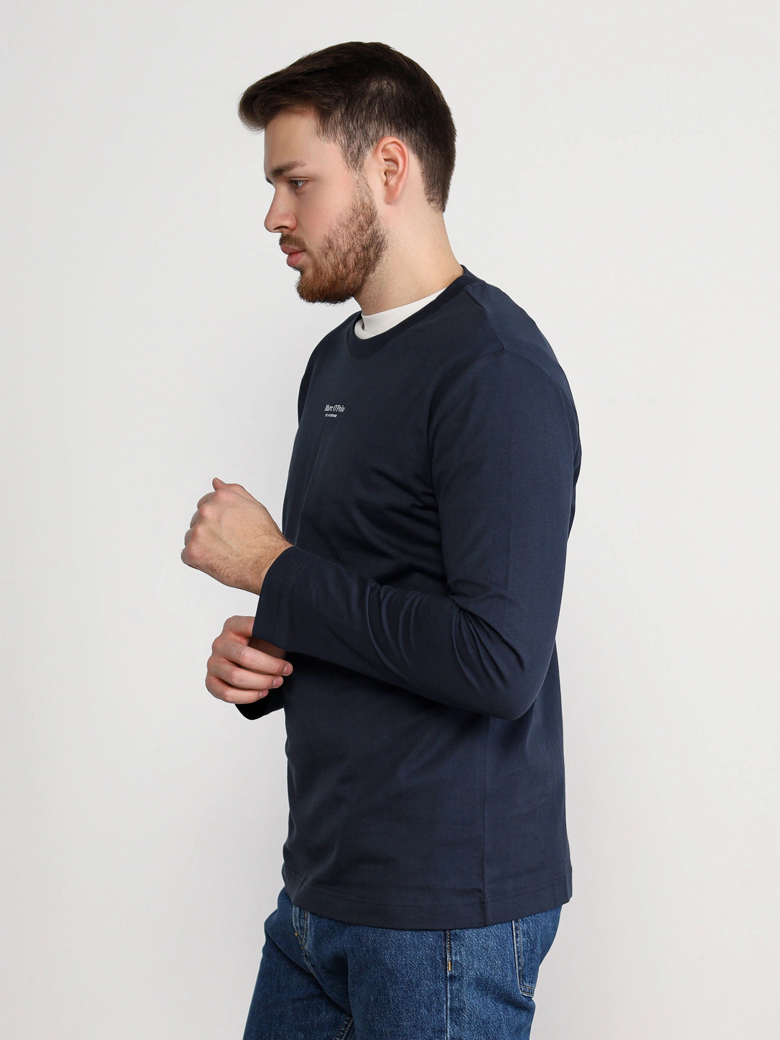 Футболка темно-синего цвета из хлопка